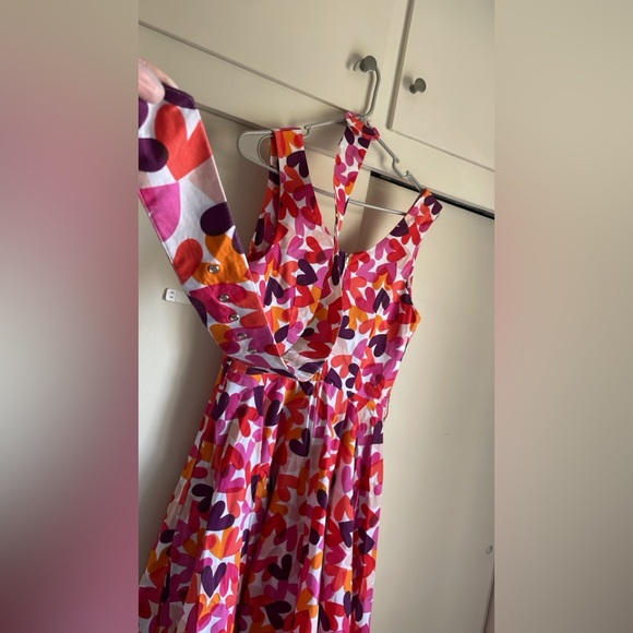 Timeless London Purple Orange Pink Hot Pink Magenta Hearts sleeveless Dress 6 S - Picture 6 of 16